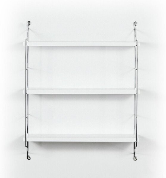Mensola Neelix con 3 ripiani bianchi 60x15x68 cm bianco