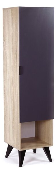 Armadio appendiabiti 45x45x182 cm Lovok rovere nero