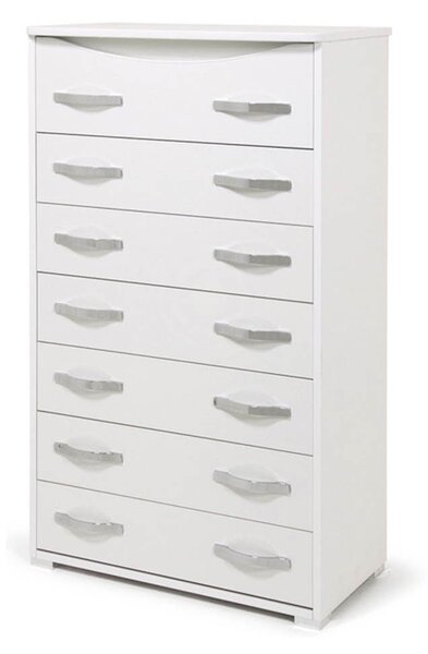 Cassettiera Settimino Maxi 127x76x41 cm bianco frassinato