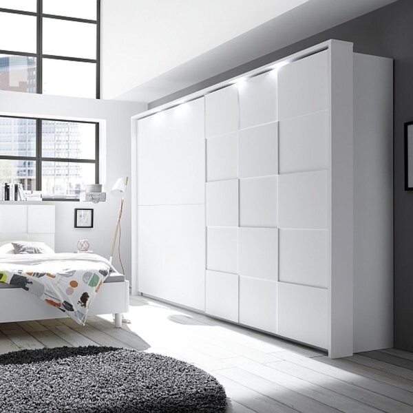 Armadio Ottica 220x64x210 cm 2 ante scorrevoli bianco