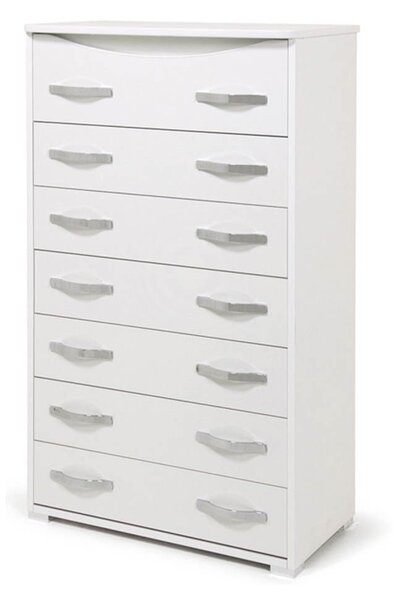 Cassettiera Settimino Maxi 127x76x41 cm bianco frassinato