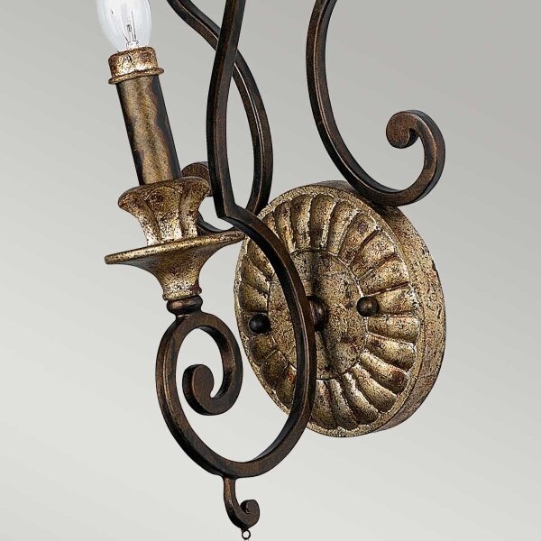 Quoizel QZ-MARQUETTE1 - Applique da parete MARQUETTE 1xE14/60W/230V, finitura bronzo
