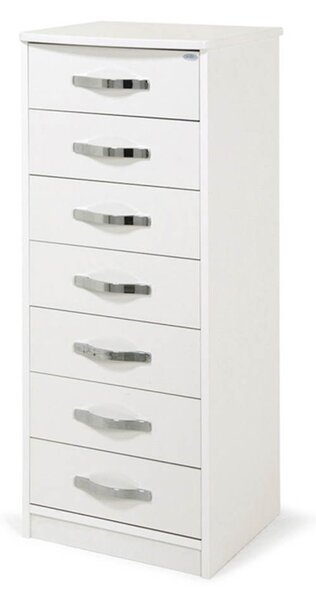 Cassettiera Settimino 45 111x46x42 cm bianco frassinato