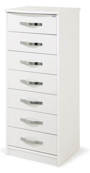 Cassettiera Settimino 45 111x46x42 cm bianco frassinato