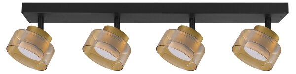 Brilagi - LED Faretto AURA LUX 4xGX53/30W/230V nero/oro