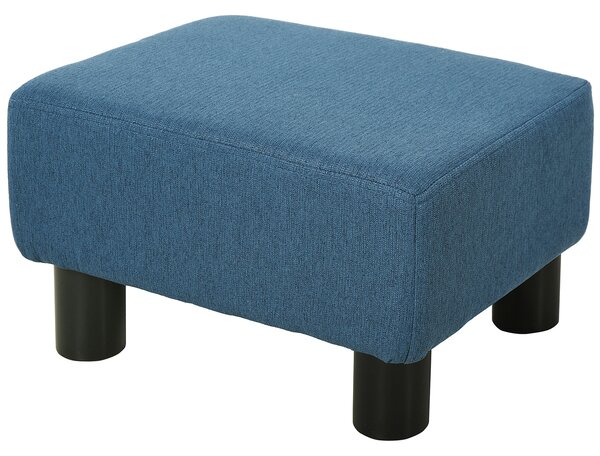 HOMCOM Pouf Poggiapiedi Imbottito e Rettangolare in Poliestere e Plastica, 40x30x24 cm, Blu Scuro