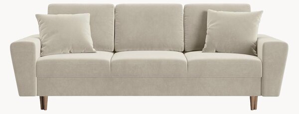 Divano letto con funzione contenitore Kyoto Beige chiaro & Naturale