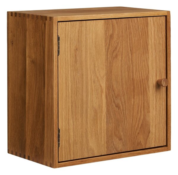Mensola di colore naturale in rovere massiccio con ripiani multipli 18 cm Townsville – House Nordic