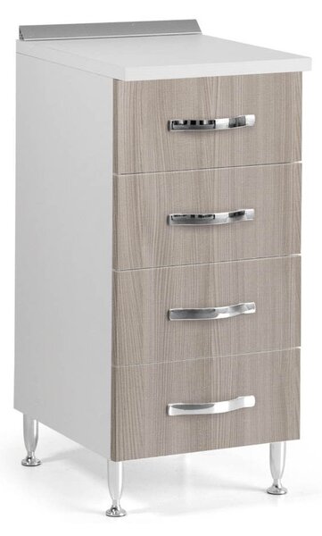 Cassettiera 4 cassetti 40x50x85H cm olmo
