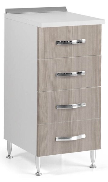 Cassettiera 4 cassetti 40x50x85H cm olmo