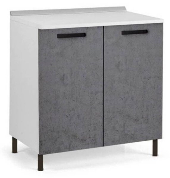 Base cucina 80x50x85H cm due ante cemento