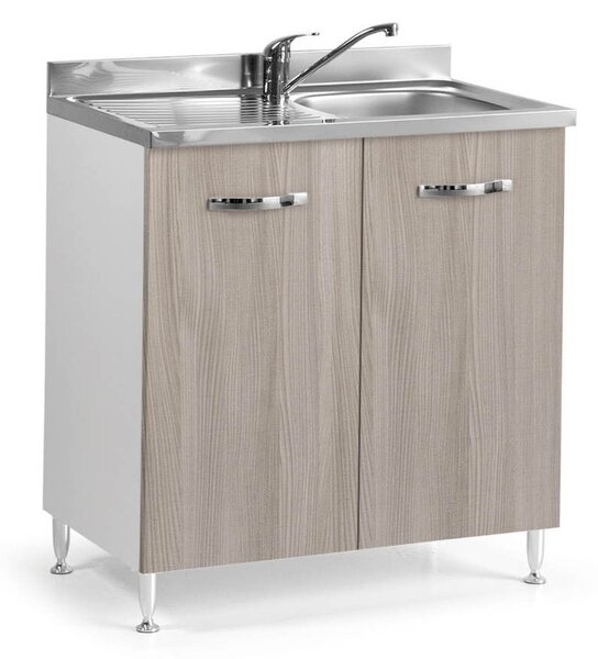 Mobile Sottolavello 80x50 cm con due ante olmo