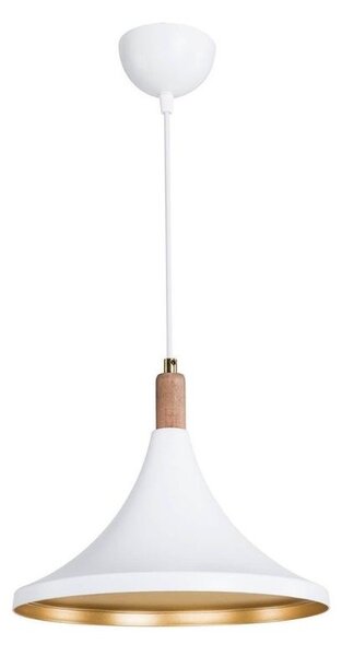 Lampada a sospensione Kano bianco oro