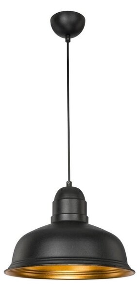 Lampada a sospensione Kumbet metallo nero interno oro