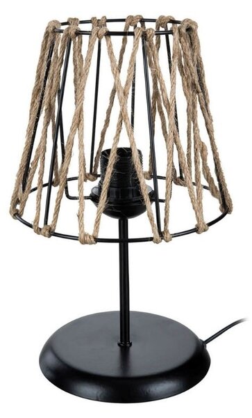 Lampada da tavolo Evren in iuta