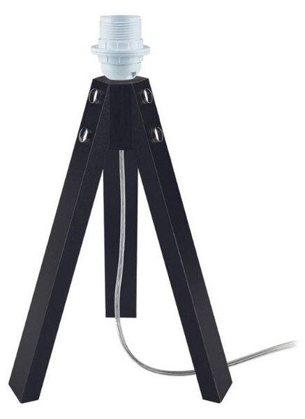 Lampada da tavolo treppiede Deco legno nero