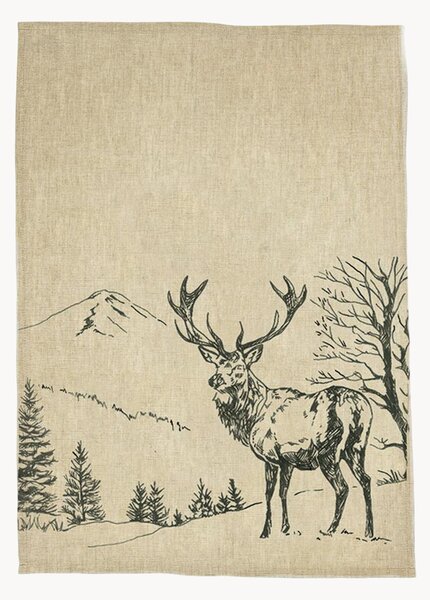 Strofinaccio in lino Scenic Stag