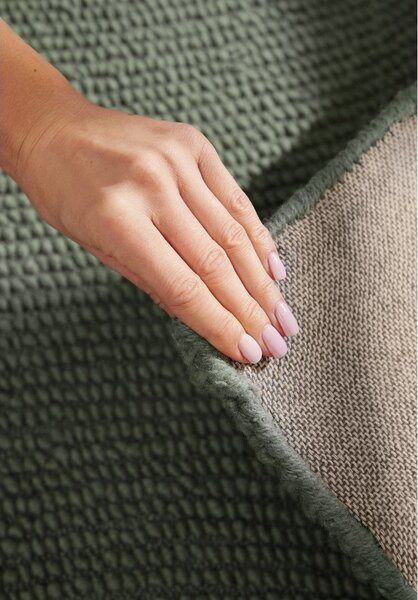 Tappeto verde scuro in lana tessuto a mano 200x300 cm Calmio – Hanse Home