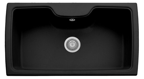 Lavello 88x50 cm Granito vasca nero Samet