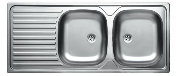 Lavello 116x50 cm 2 vasche e gocciolatoio sinistro