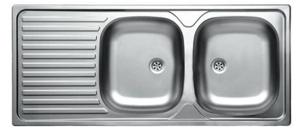 Lavello 116x50 cm 2 vasche e gocciolatoio sinistro