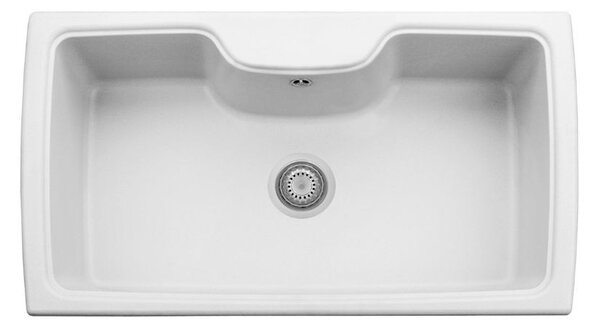 Lavello 88x50 cm Granito vasca bianco Samet