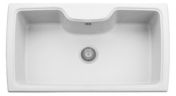 Lavello 88x50 cm Granito vasca bianco Samet