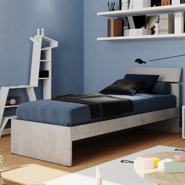 Letto Singolo 98x85x200 cm cemento