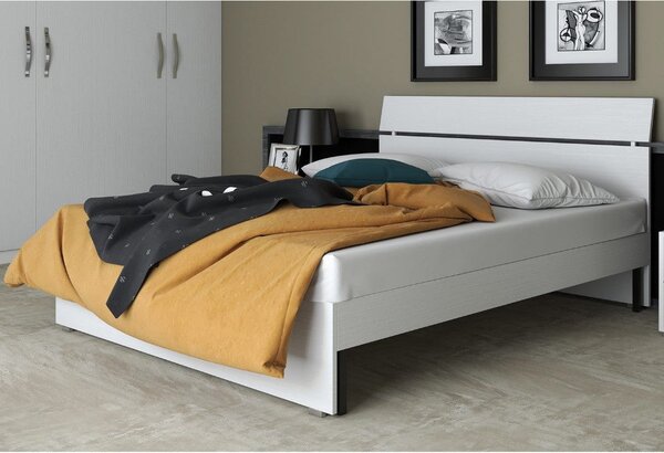 Letto 1 Piazza e Mezzo 98x131x200 cm bianco frassinato