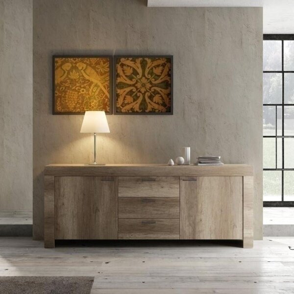 Credenza bassa shabby Kreda rovere
