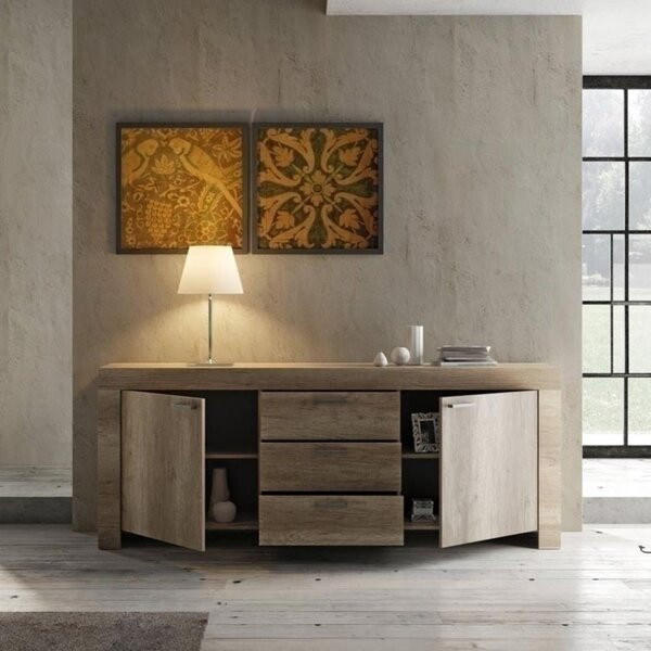 Credenza bassa shabby Kreda rovere