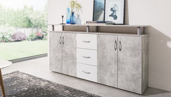 Credenza Nevada 4 ante e 3 cassetti