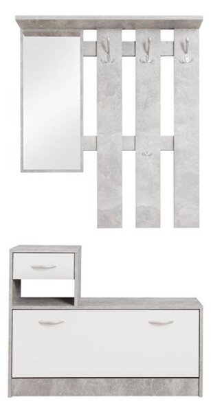 Mobile ingresso 100x180x230 cm Rudolf cemento