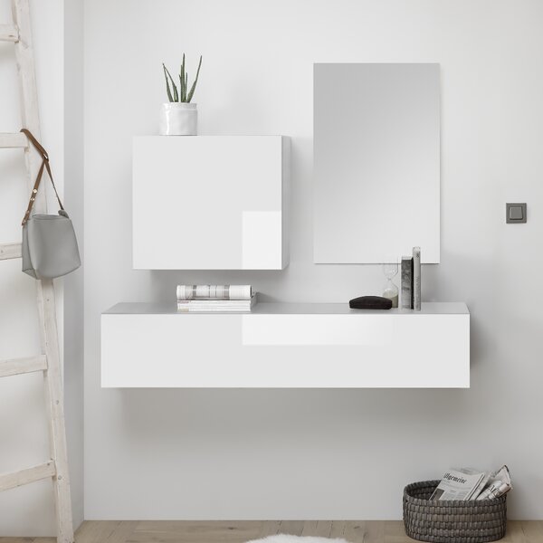 Mobile Ingresso 55x50x30 cm Yuma bianco lucido