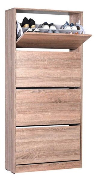 Scarpiera latte 73x157x26 cm con 4 scomparti