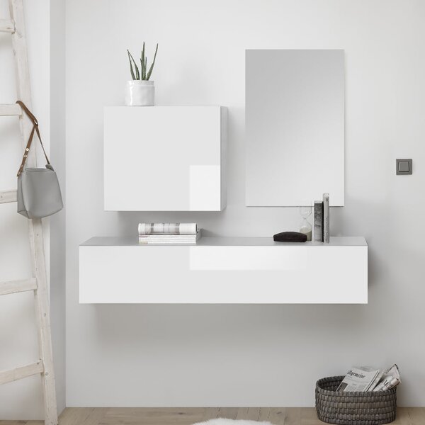 Mobile Ingresso 55x50x30 cm Yuma bianco lucido