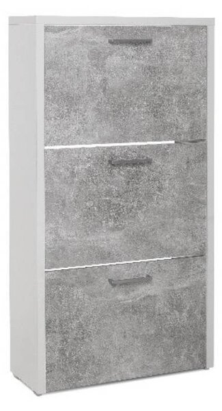 Scarpiera Fulda 61x115x25 cm cemento bianco