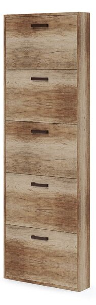 Scarpiera Serena 180x65x15 cm 5 ante noce country