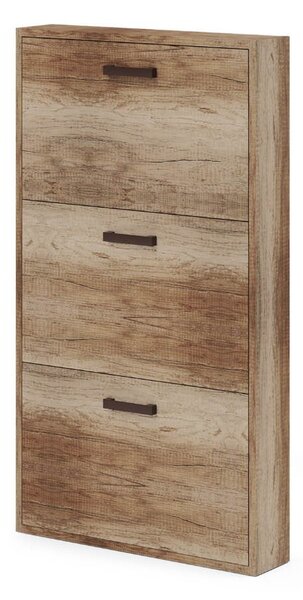 Scarpiera Serena 108x65x15 cm 3 ante noce country