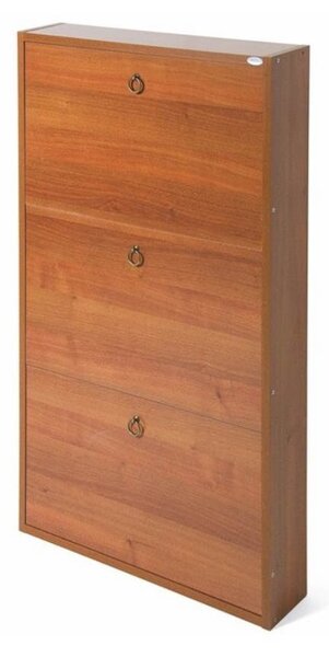 Scarpiera Serena 108x65x15 cm 3 ante noce antico