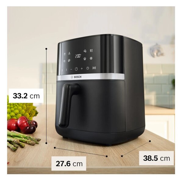 Bosch MAFS2462B Friggitrice ad Aria 6,2 Litri 4 Porzioni 7 Programmi