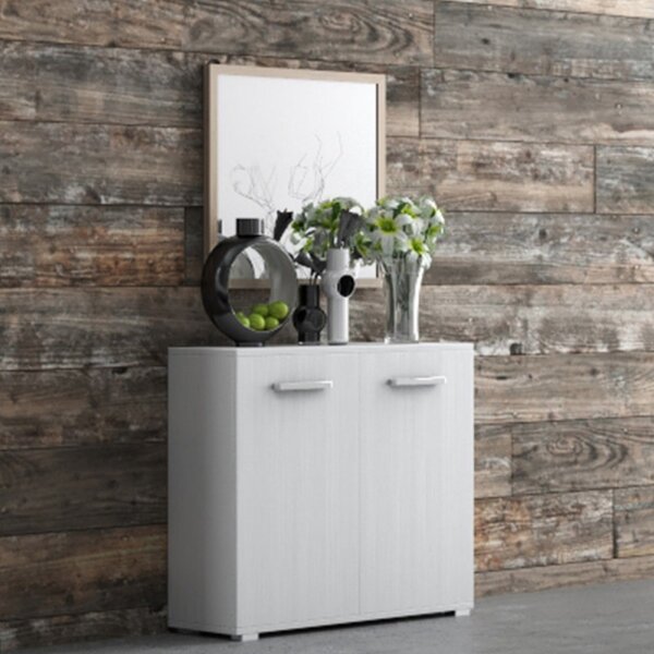 Mobile Multiuso Mini Viareggio 90 cm 2 ante Bianco Frassinato