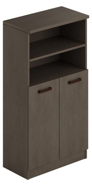 Scarpiera Armadio 2 ante e vano a giorno 71x38x130 cm Gabriella fango