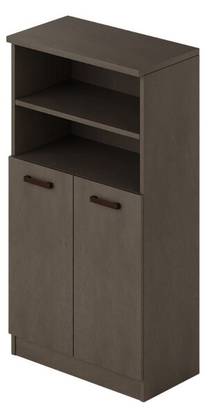 Scarpiera Armadio 2 ante e vano a giorno 71x38x130 cm Gabriella fango