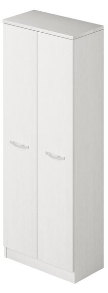 Armadio Portascope 71x38x182 cm con 5 ripiani Gabriella bianco frassinato