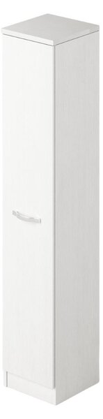 Scarpiera Armadio con anta e ripiani 36x38x182 cm Gabriella bianco frassinato