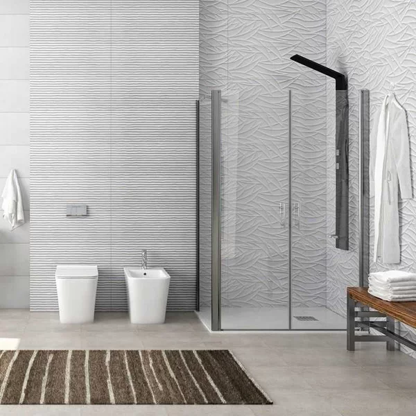 Box doccia 80x80 angolare apertura saloon KS2800-SSN - KAMALU