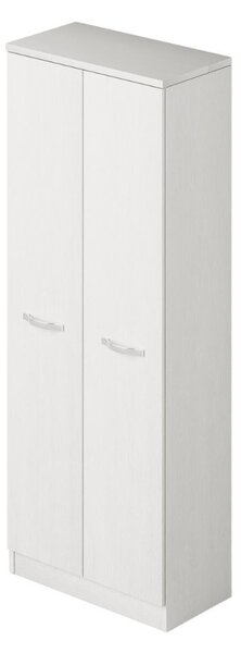Armadio Portascope 71x38x182 cm con 5 ripiani Gabriella bianco frassinato