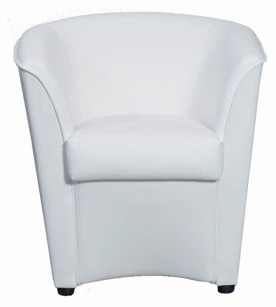 Poltrona Adda 75x66x76 cm in Similpelle bianca