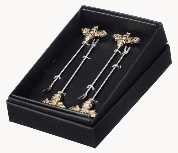 Set di 4 forchettine per olive Bee